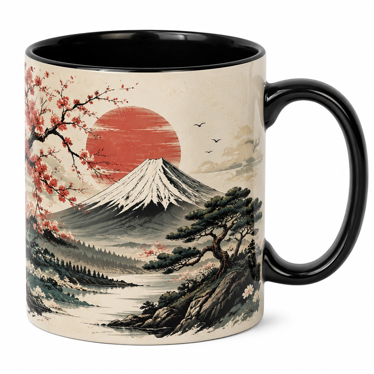 Kaffeetasse mit Fuji-Design, 350ml