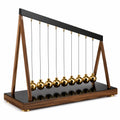 Newtons Pendel Schreibtisch Deko 10 Kugeln Gold Schwarz Braun