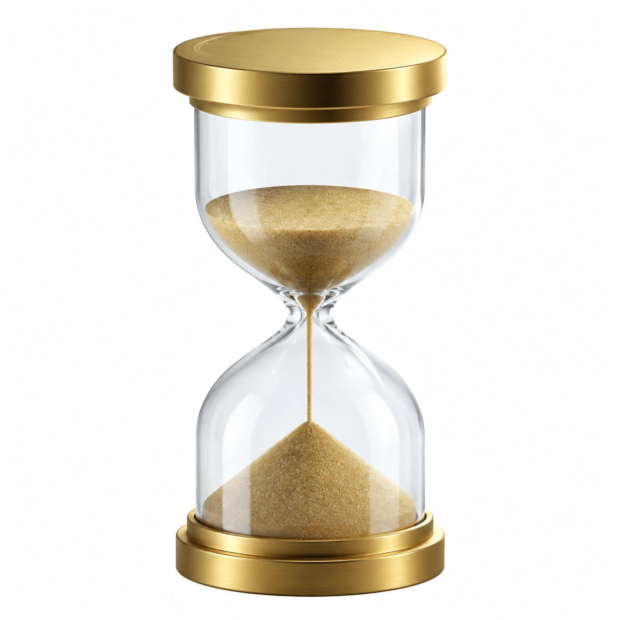 Dekorative Sanduhr Gold und Glas 30 cm