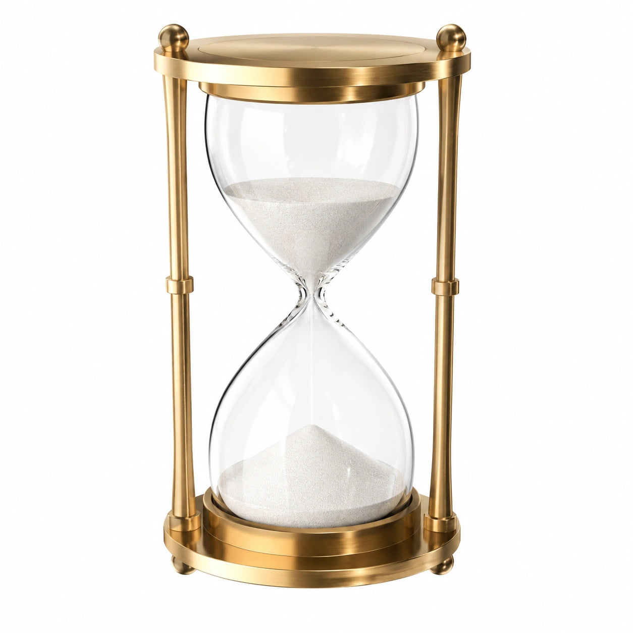 30-Minuten Sanduhr mit Metallrahmen in Gold