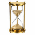 Goldene Sanduhr mit Glas und Metallrahmen - 60 Minuten