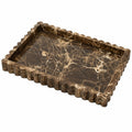 Braunes rechteckiges Marmor-Tablett