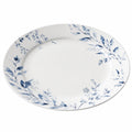 Runder Essteller Blau-Weiß Florales Dekor 30 cm
