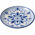 Runder Keramikteller Blau-Weiß 27 cm