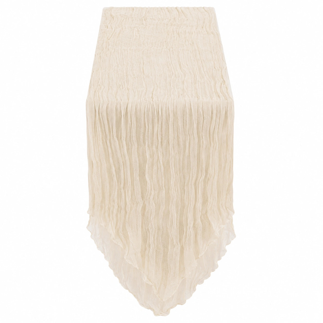 Tischläufer Beige Crinkle-Optik 180x35cm